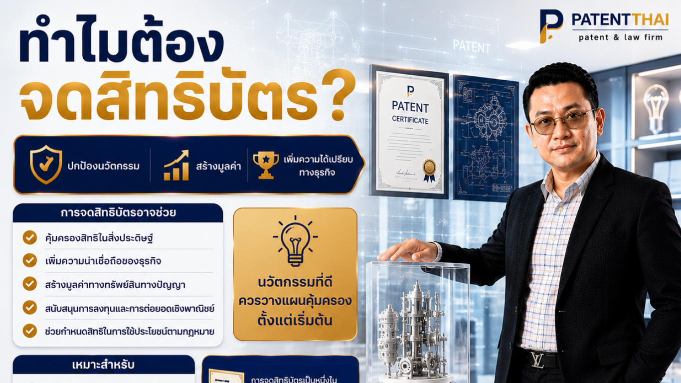 ทำไมต้องจดสิทธิบัตร? เหตุผลที่เจ้าของสิ่งประดิษฐ์ทุกคนต้องรู้